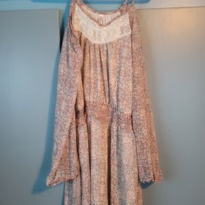 Long sleeve sheer dress